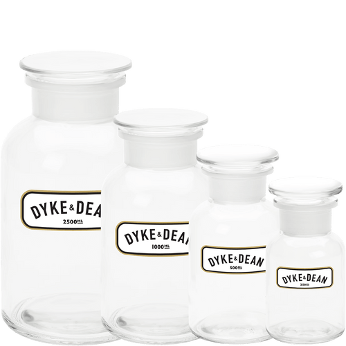 DYKE & DEAN APOTHECARY JAR CLEAR GLASS 2500ML - DYKE & DEAN