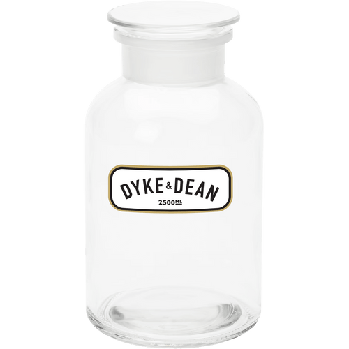 DYKE & DEAN APOTHECARY JAR CLEAR GLASS 2500ML - DYKE & DEAN