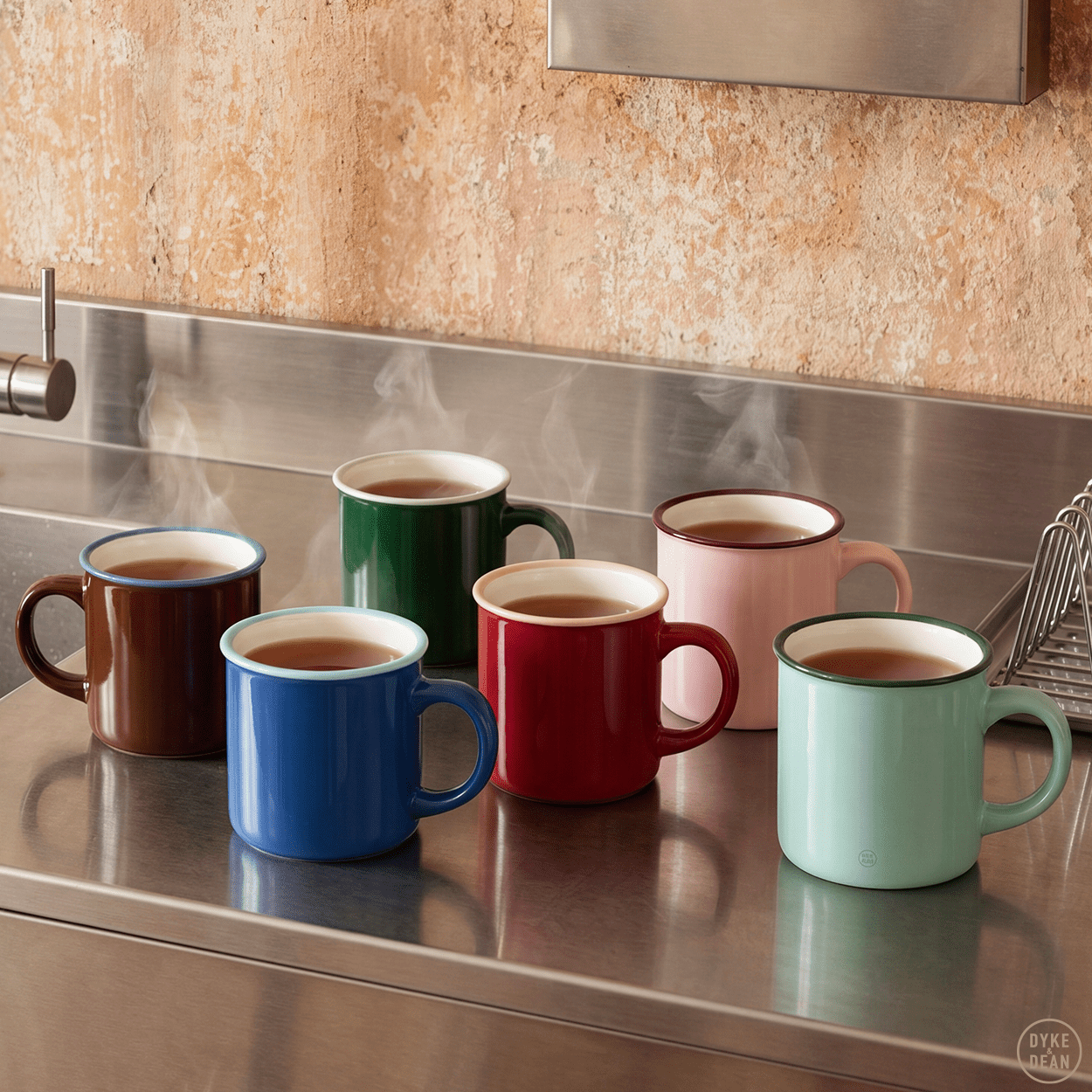 DYKE & DEAN CERAMIC COFFEE MUG BROWN - DYKE & DEAN
