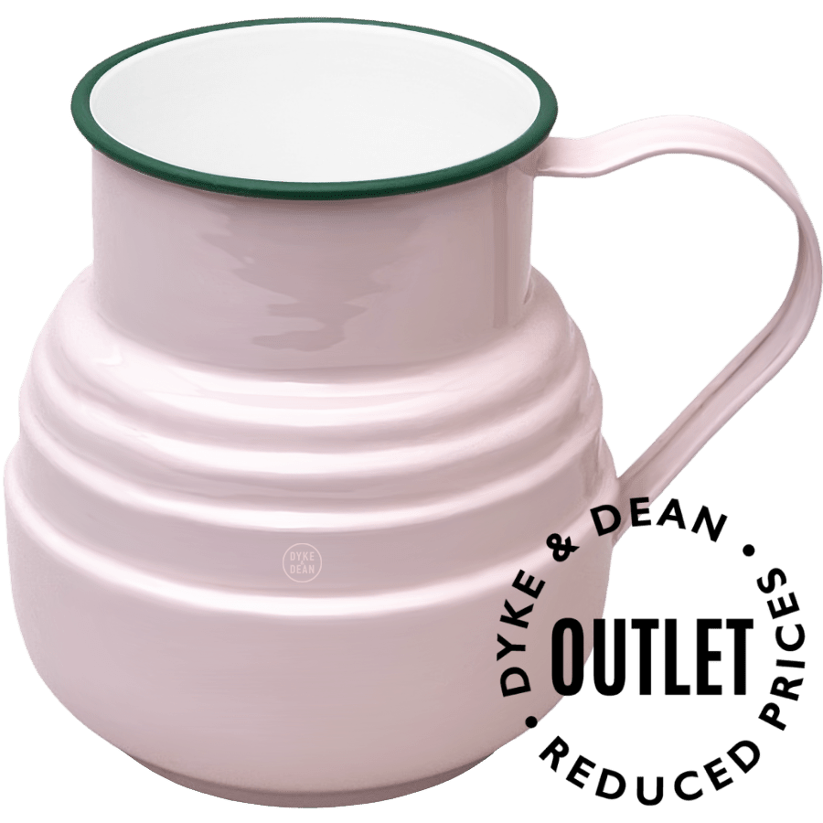 DYKE & DEAN ENAMEL STEPPED JUG PINK OUTLET - DYKE & DEAN