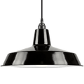DYKE & DEAN PENDANT LAMPSHADE BLACK WITH BULB HOLDER - DYKE & DEAN