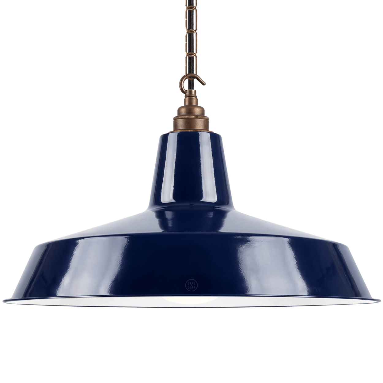 DYKE & DEAN PENDANT LAMPSHADE BLUE WITH HOOK & CHAIN SET - DYKE & DEAN