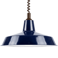 DYKE & DEAN PENDANT LAMPSHADE BLUE WITH RETRACTABLE SPRING - DYKE & DEAN