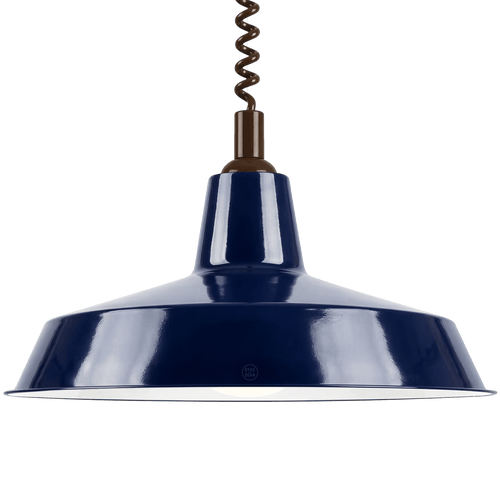 DYKE & DEAN PENDANT LAMPSHADE BLUE WITH RETRACTABLE SPRING - DYKE & DEAN