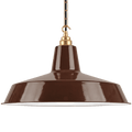 DYKE & DEAN PENDANT LAMPSHADE BROWN WITH HOOK & CHAIN SET - DYKE & DEAN