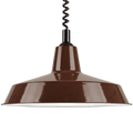 DYKE & DEAN PENDANT LAMPSHADE BROWN WITH RETRACTABLE SPRING - DYKE & DEAN