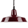 DYKE & DEAN PENDANT LAMPSHADE BURGUNDY WITH RETRACTABLE SPRING - DYKE & DEAN