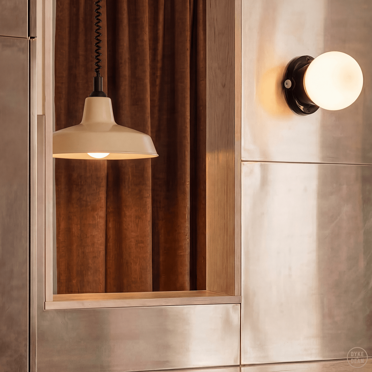 DYKE & DEAN PENDANT LAMPSHADE CREAM - DYKE & DEAN