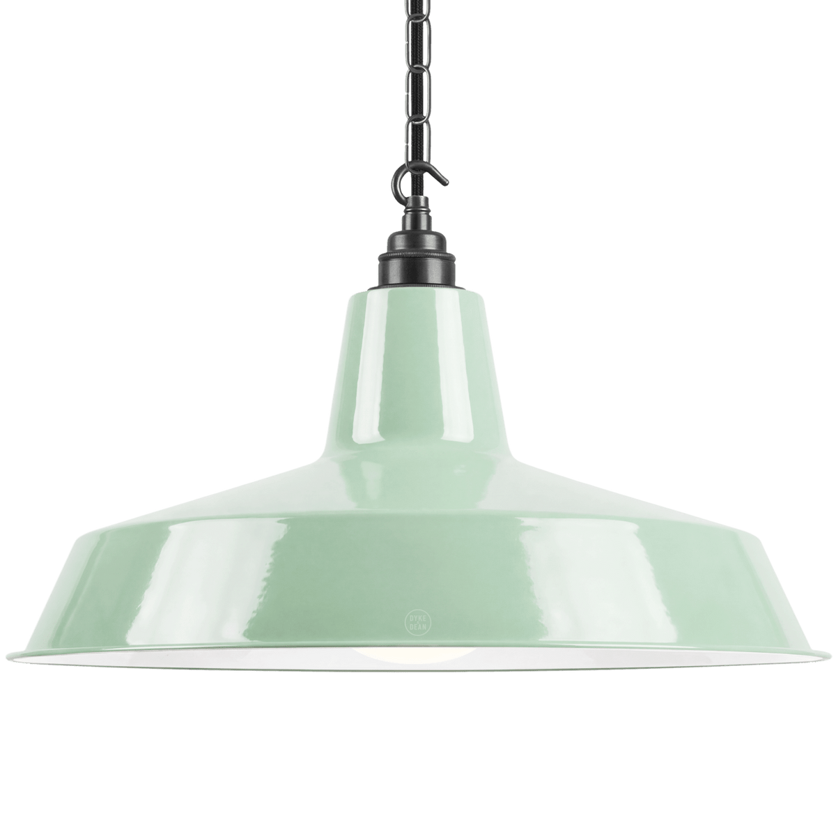 DYKE & DEAN PENDANT LAMPSHADE MINT GREEN WITH HOOK & CHAIN SET - DYKE & DEAN