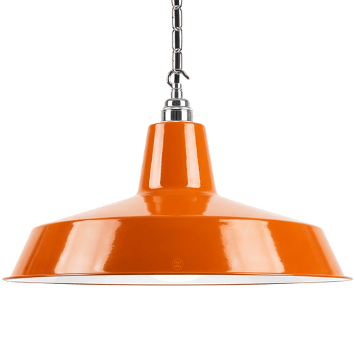 DYKE & DEAN PENDANT LAMPSHADE ORANGE WITH HOOK & CHAIN SET - DYKE & DEAN