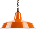 DYKE & DEAN PENDANT LAMPSHADE ORANGE WITH RETRACTABLE SPRING - DYKE & DEAN