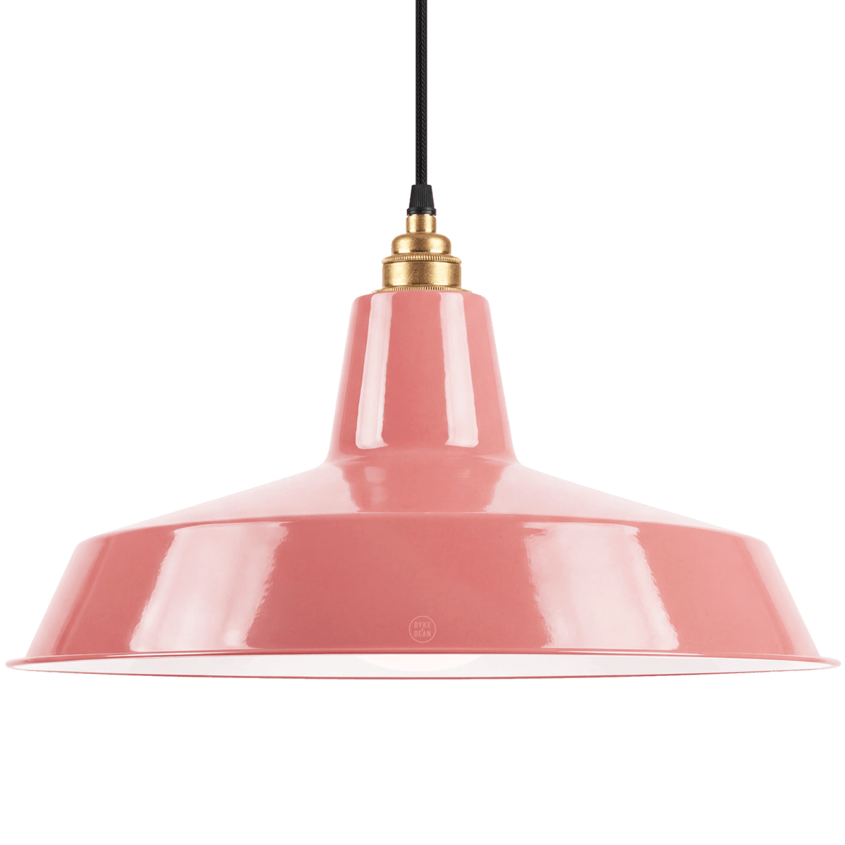 DYKE & DEAN PENDANT LAMPSHADE PINK WITH BULB HOLDER - DYKE & DEAN