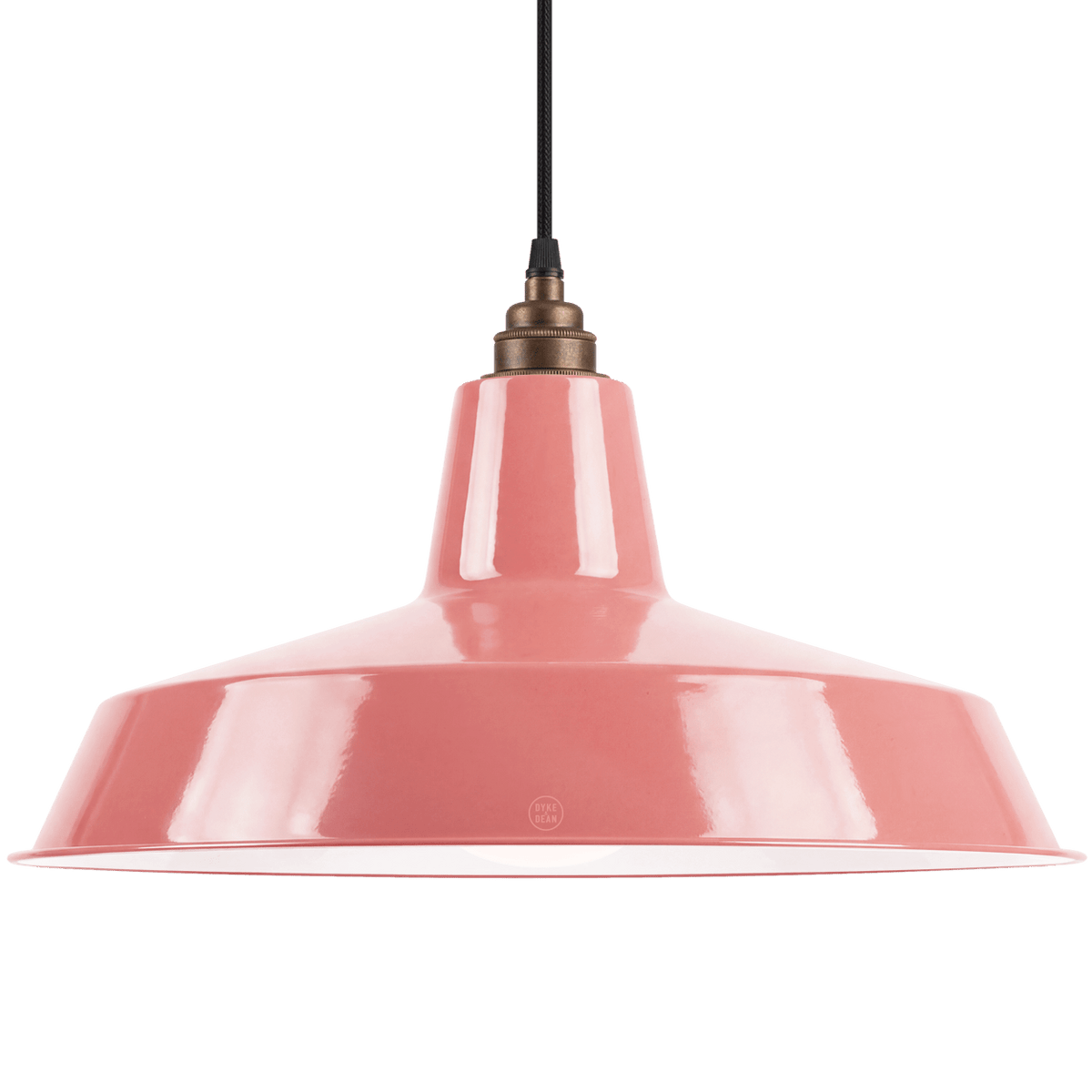 DYKE & DEAN PENDANT LAMPSHADE PINK WITH BULB HOLDER - DYKE & DEAN