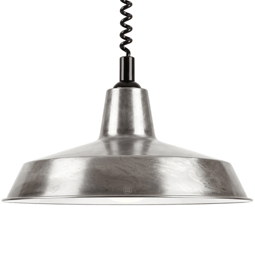 DYKE & DEAN PENDANT LAMPSHADE RAW METAL WITH RETRACTABLE SPRING - DYKE & DEAN