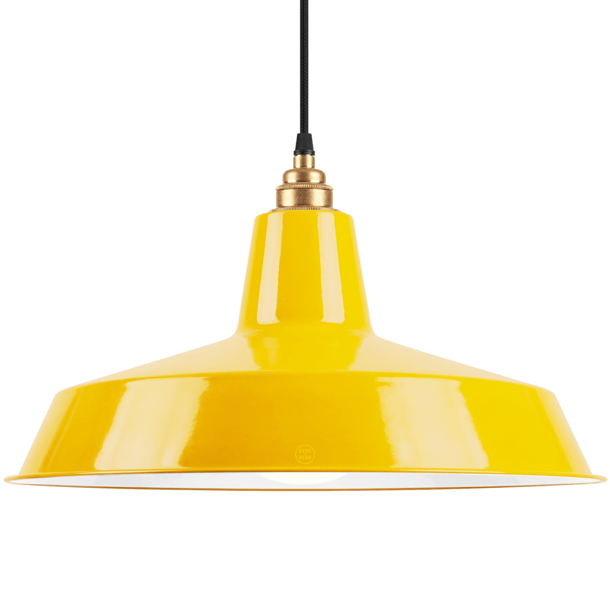 Dyke & Dean pendant lampshade Yellow with bulb holder - DYKE & DEAN