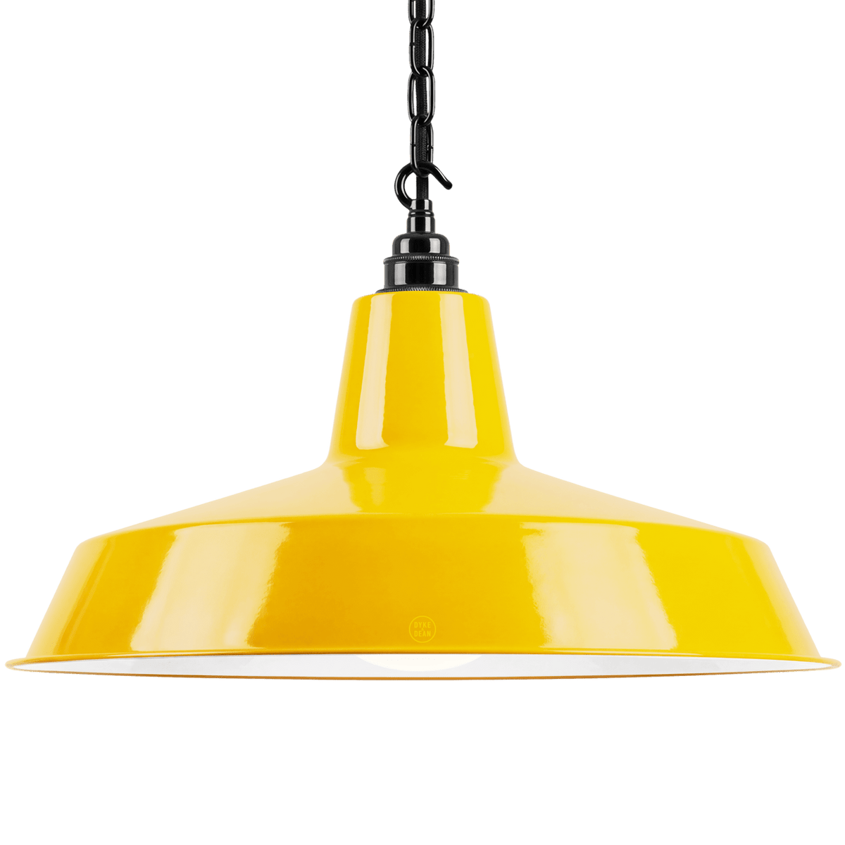 Dyke & Dean pendant lampshade Yellow with hook & chain set - DYKE & DEAN