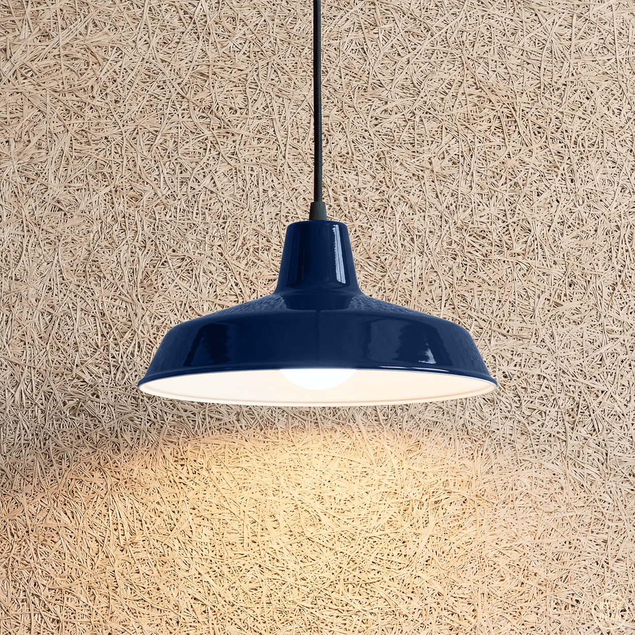 DYKE & DEAN SMALL PENDANT LAMPSHADE BLUE E27 BULB HOLDER - DYKE & DEAN