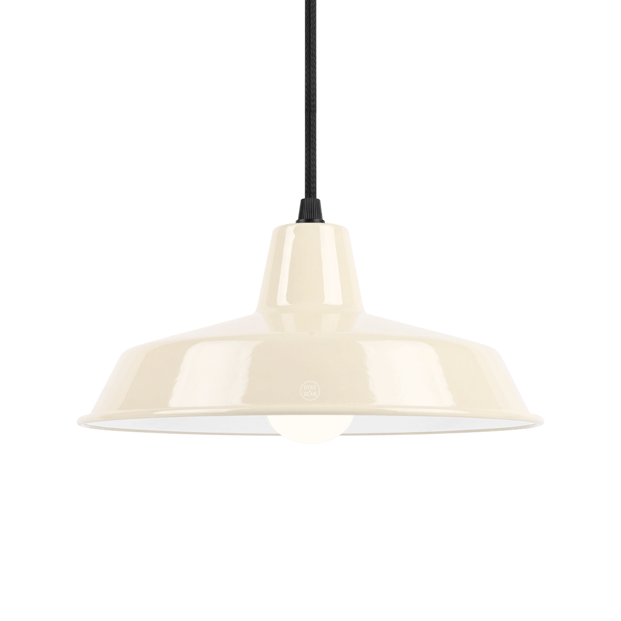 DYKE & DEAN SMALL PENDANT LAMPSHADE CREAM E14 BULB HOLDER - DYKE & DEAN
