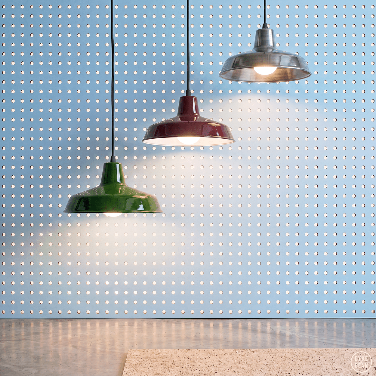 DYKE & DEAN SMALL PENDANT LAMPSHADE RAW METAL - DYKE & DEAN