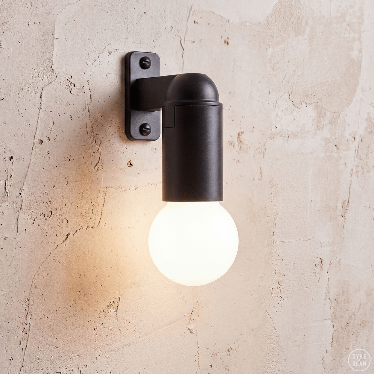 E14 BLACK RIGHT ARM WALL LAMPS - DYKE & DEAN