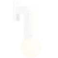 E14 WHITE RIGHT ARM WALL LAMP - DYKE & DEAN
