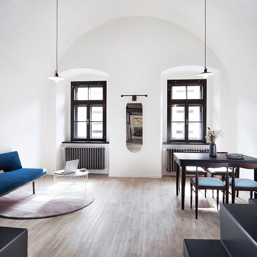 ENAMEL BLACK SPECKLED FLAT LIGHT SHADE OUTLET - DYKE & DEAN