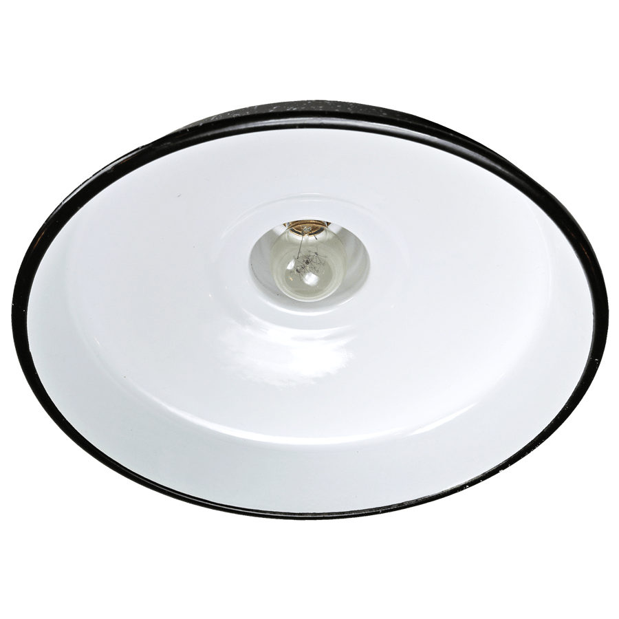 ENAMEL BLACK SPECKLED LARGE LIGHT LAMP SHADE OUTLET - DYKE & DEAN