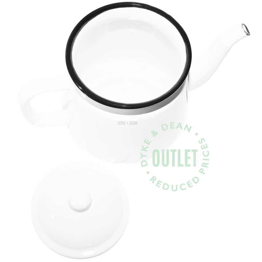 ENAMEL TEAPOT WHITE OUTLET - DYKE & DEAN