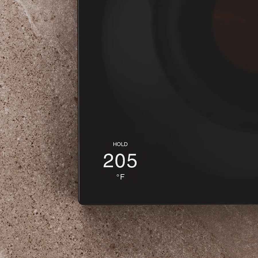 FELLOW WALNUT & MATTE BLACK CORVO EKG ELECTRIC KETTLE - DYKE & DEAN