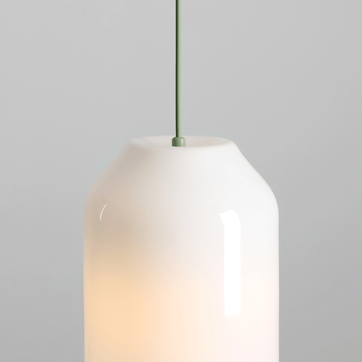 FLASK COTTON WHITE GLASS PENDANT LIGHT LARGE - DYKE & DEAN