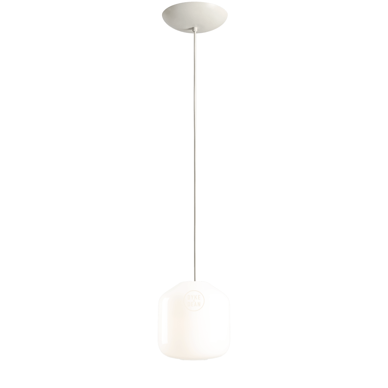 FLASK COTTON WHITE GLASS PENDANT LIGHT SMALL - DYKE & DEAN