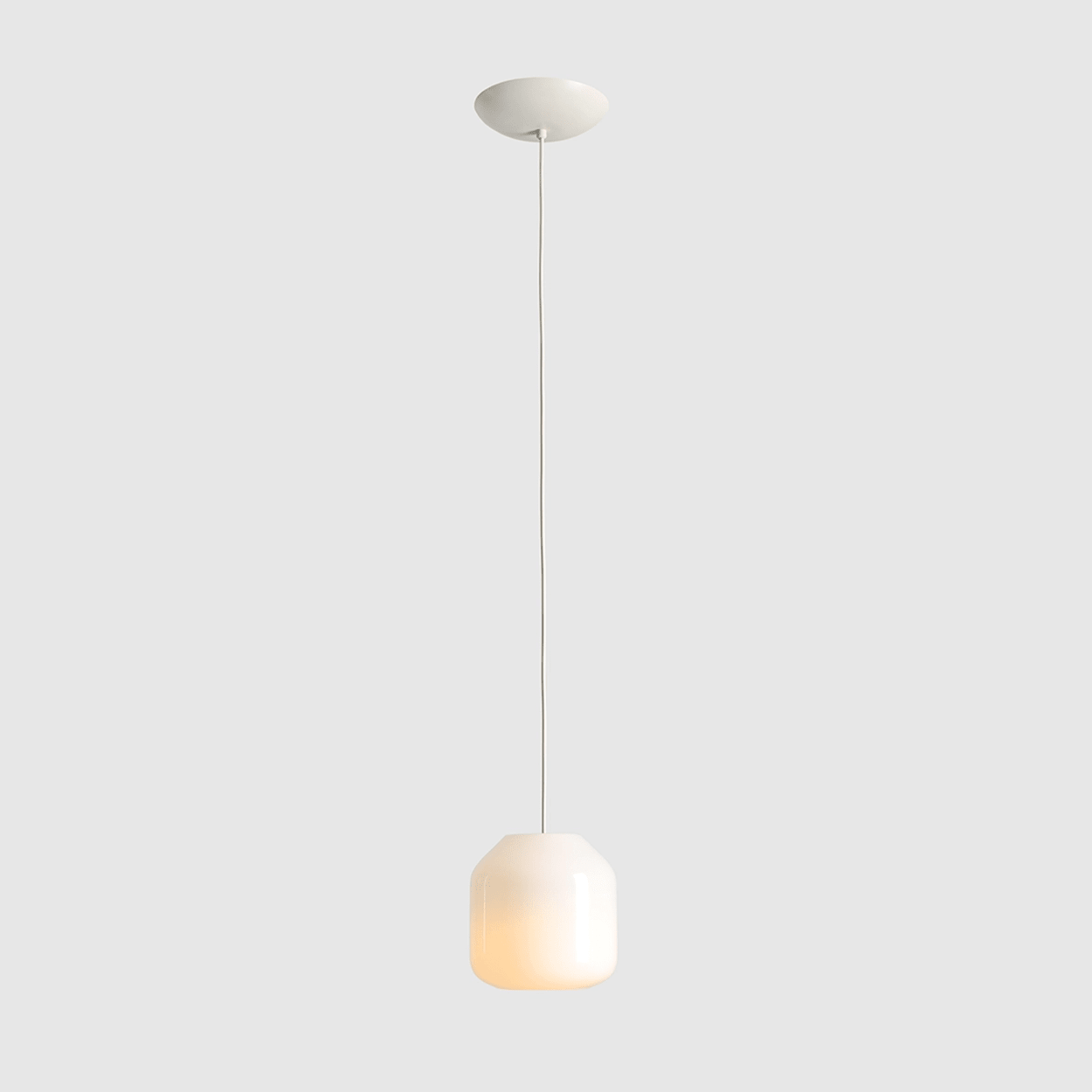 FLASK COTTON WHITE GLASS PENDANT LIGHT SMALL - DYKE & DEAN