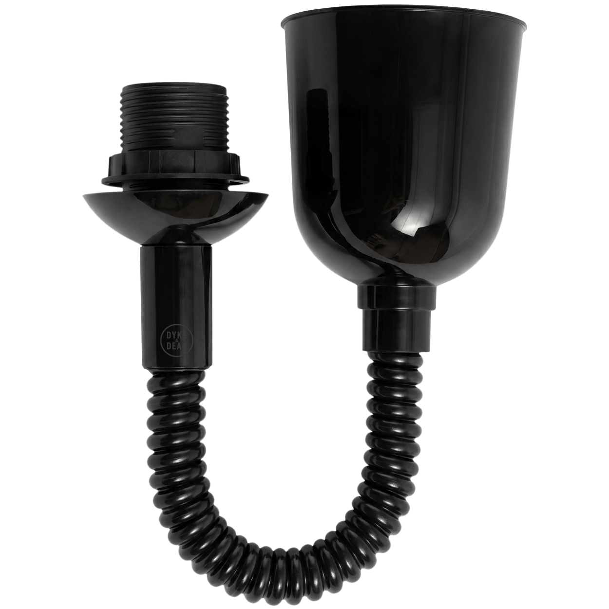 FLAT BLACK ENAMEL RETRACTABLE CORD LIGHT - DYKE & DEAN