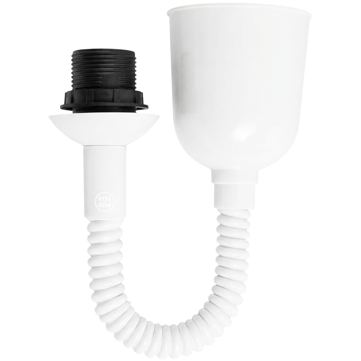 FLAT BLACK ENAMEL RETRACTABLE CORD LIGHT - DYKE & DEAN