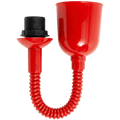FLAT GREY ENAMEL RETRACTABLE CORD LIGHT - DYKE & DEAN