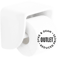 FLAT TOP PORCELAIN TOILET PAPER HOLDER WHITE OUTLET - DYKE & DEAN