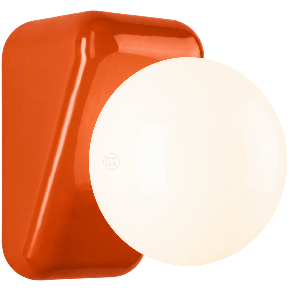 FLIP CERAMIC OPAL GLOBE WALL LIGHT - DYKE & DEAN