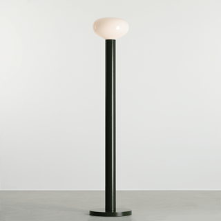 FLO OPAL GLASS ORB FLOOR LIGHT MOSS GREEN - DYKE & DEAN