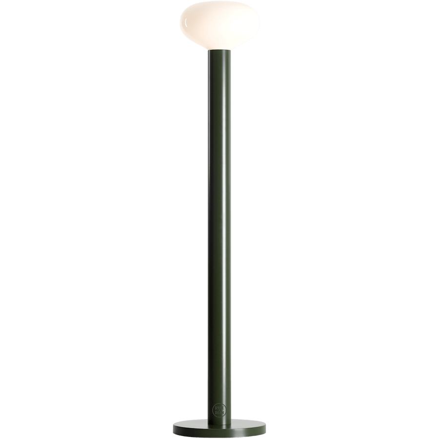 FLO OPAL GLASS ORB FLOOR LIGHT MOSS GREEN - DYKE & DEAN