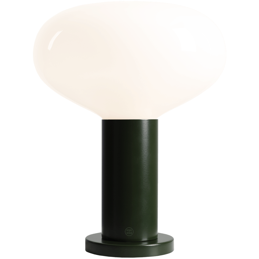 FLO OPAL GLASS ORB LARGE TABLE LIGHT MOSS GREEN - DYKE & DEAN