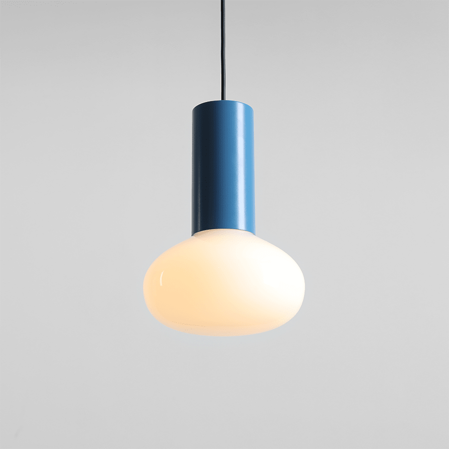 FLO OPAL GLASS ORB SMALL PENDANT LIGHT BLUE - DYKE & DEAN