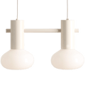 FLO SUSPENSION PENDANT 2 OPAL GLASS LIGHT CREAM - DYKE & DEAN