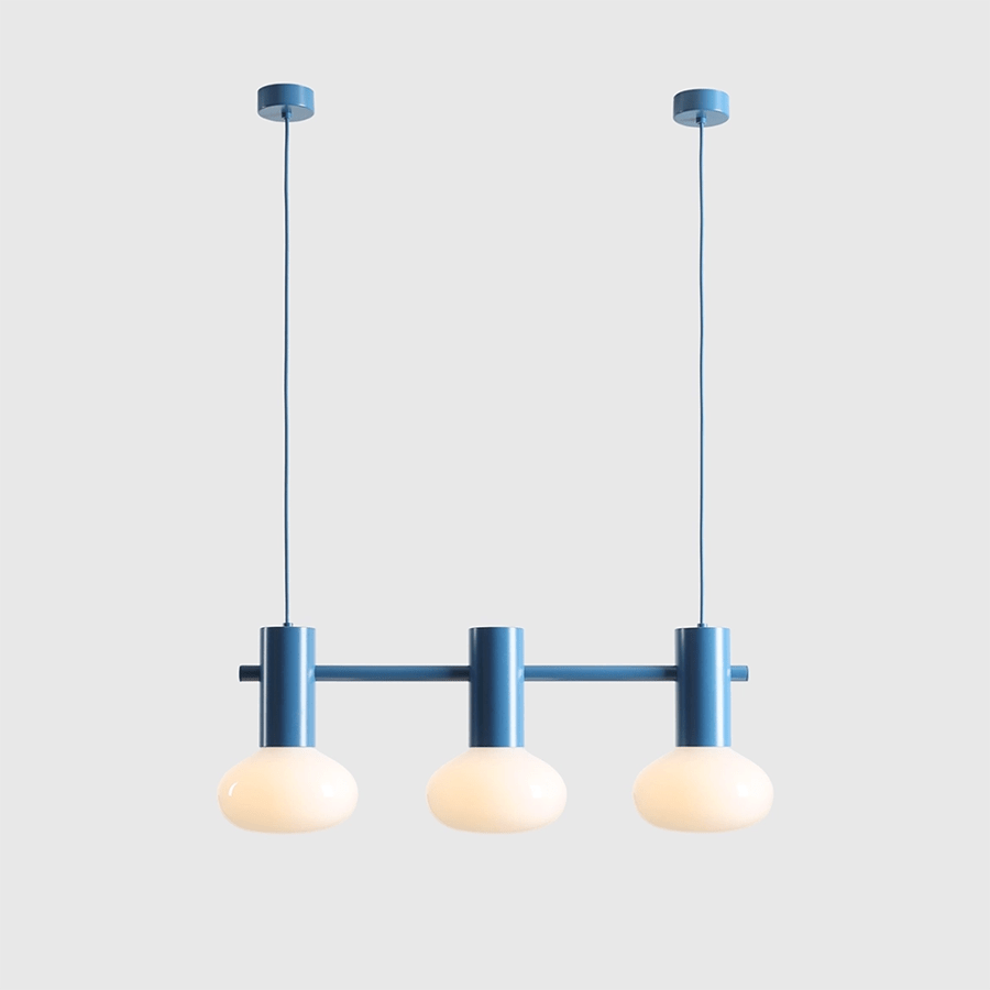 FLO SUSPENSION PENDANT 3 OPAL GLASS LIGHT BLUE - DYKE & DEAN