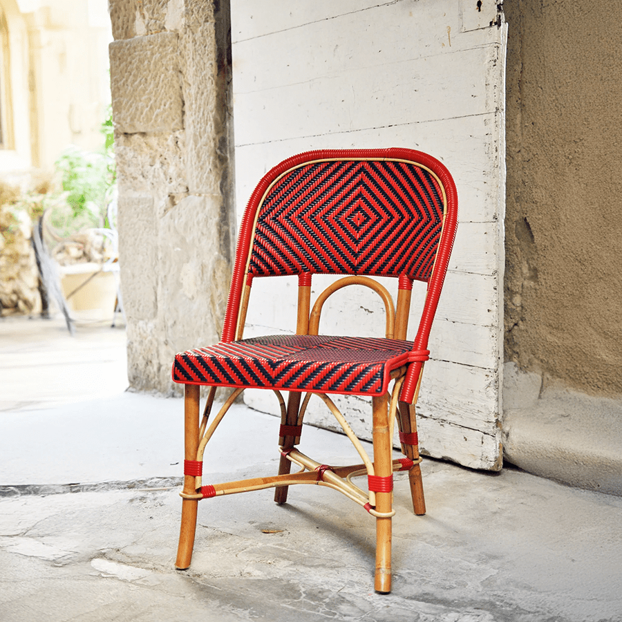 FRENCH BISTRO RATTAN CHAIR DIAMOND GREEN - DYKE & DEAN