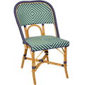 FRENCH BISTRO RATTAN CHAIR DIAMOND GREEN - DYKE & DEAN