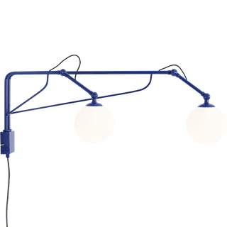 FUNCTIONAL ADJUSTABLE LONG WALL ARM DOUBLE LIGHT COBALT - DYKE & DEAN