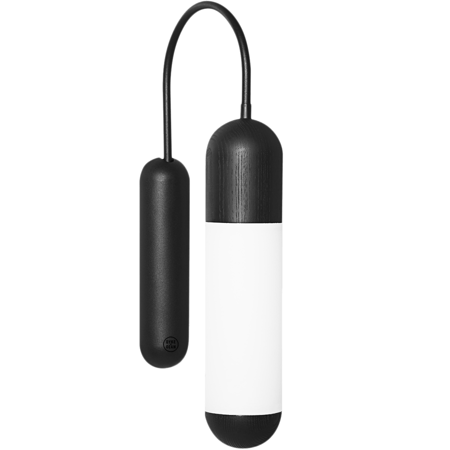 FUNSUI PILL WALL LIGHT TUBE BLACK - DYKE & DEAN