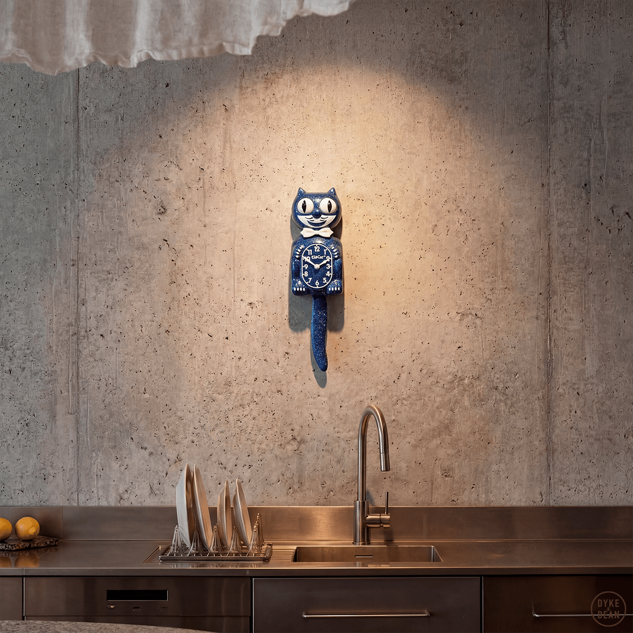GALAXY BLUE KIT CAT KLOCK - DYKE & DEAN