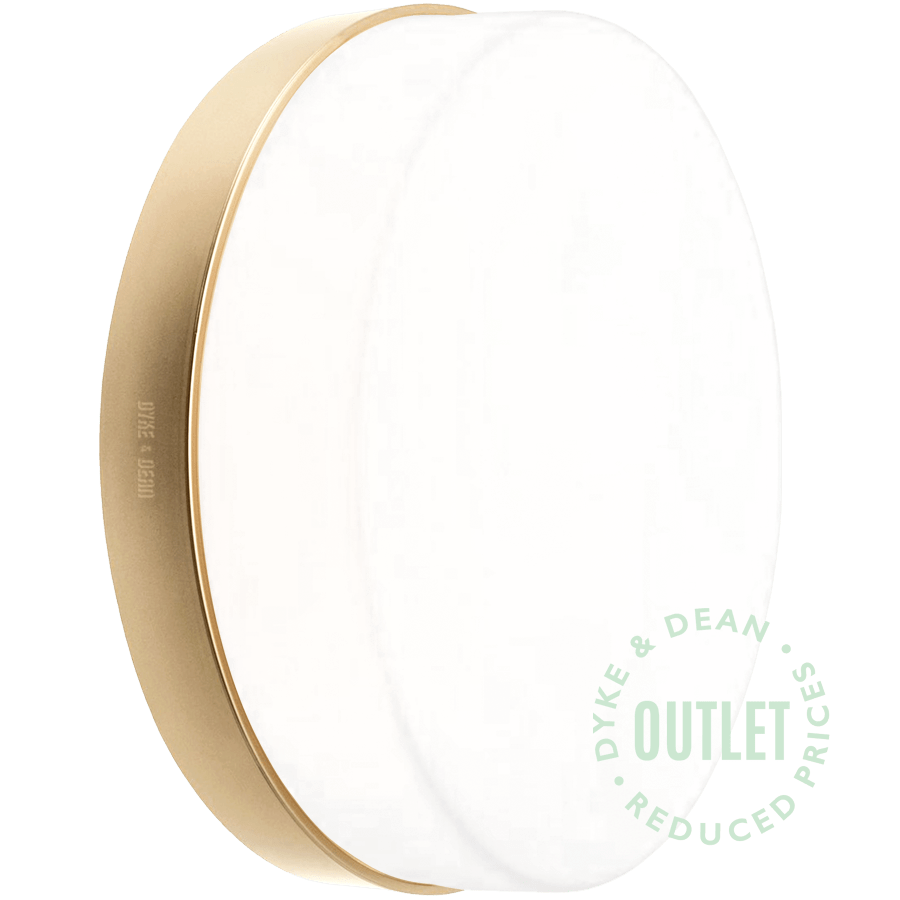 GENERAL OPAL DISC LIGHT BRASS SMALL OUTLET - DYKE & DEAN