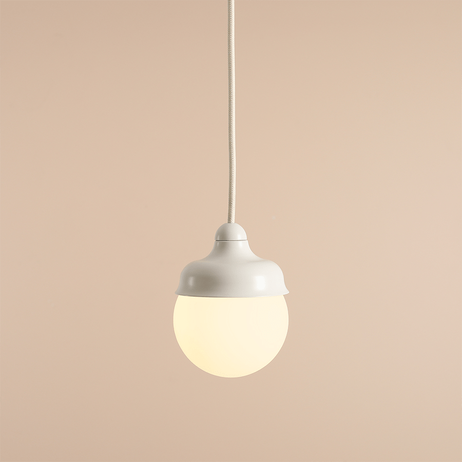 HANGING PENDANT GLOBE LIGHT CREAM - DYKE & DEAN